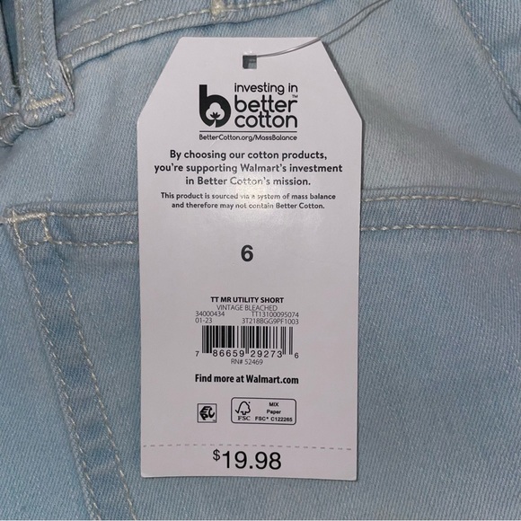 Time & Tru Utility Jean Shorts - Picture 5 of 5